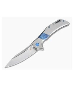 Olamic Cutlery Swish Light Blast Titanium Dragon Skin Inlay Satin Elmax Flipper - CU-4121 1