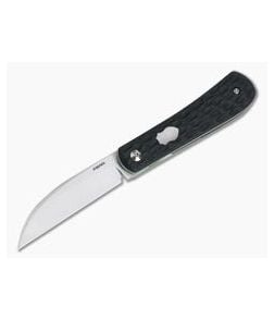 Enrique Pena Custom Swayback Wharncliffe Top Flipper Jigged Black G10 - CU-4139 1