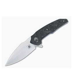A2 Knives A6 Midi Flipper M390 Marbled Carbon Fiber - CU-4153 1