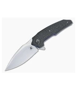 A2 Knives A6 Flipper CTS-XHP Silver Lightning Strike Carbon Fiber Zirconium Pivot - CU-4155 1
