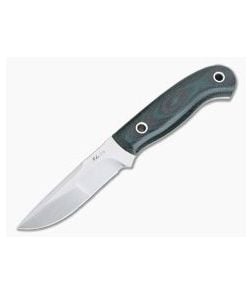 Mike Irie Model 110 Compound Ground Satin CPM-154 Turqoise and Black Micarta - CU-4158 1