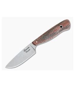 Camerer Knives Workman Drop Point Elmax Red Burlap Micarta Fixed Blade - CU-4167 1