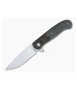 Burger Custom Atlas Plus Dyed Maple Burl LVA Carbon Fiber M390 Flipper 4172 - CU-4172 1