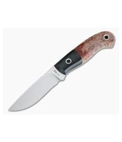 Mike Irie Model 110 Satin CPM-154 Black Linen Micarta Bolstered Stabilized Maple 4176 - CU-4176 1