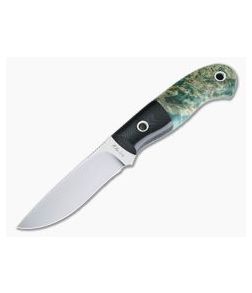 Mike Irie Model 110 Satin CPM-154 Black Linen Micarta Bolstered Stabilized Maple 4180 - CU-4180 1