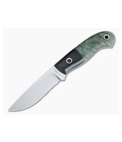 Mike Irie Model 110 Satin CPM-154 Black Linen Micarta Bolstered Stabilized Maple 4181 - CU-4181 1
