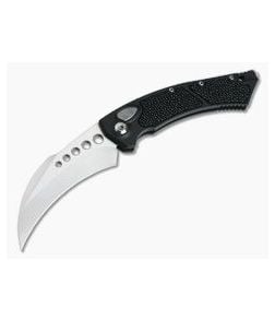 Marfione Custom Hawk Automatic Karambit Hand Rubbed Satin 204P Black Aluminum w/ Stingray Inlays 4209 - CU-4209 1