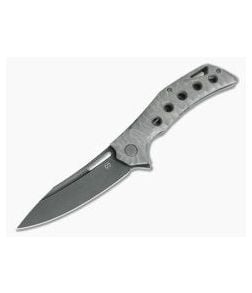 Olamic Cutlery Swish 5 Hole Stonewashed Sculpted Titanium Stonewashed PVD Elmax Flipper 4221 - CU-4221 1