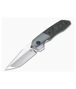 Chad Nell Custom Gent UDT Polished RWL34 Zirconium Bolsters Marbled Carbon Fiber Liner Lock Flipper - CU-4237 1