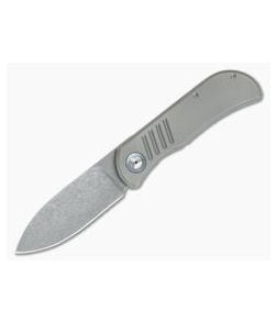 Burger Custom EXK SFL Acid Washed M390 Spear Point Titanium Frame Lock Top Flipper - CU-4262 1