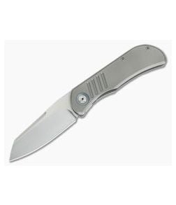 Burger Custom EXK SFL Satin M390 Sheepsfoot Titanium Frame Lock Top Flipper - CU-4263 1