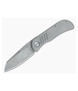 Burger Custom EXK SFL Acid Washed M390 Sheepsfoot Titanium Frame Lock Top Flipper - CU-4264 1