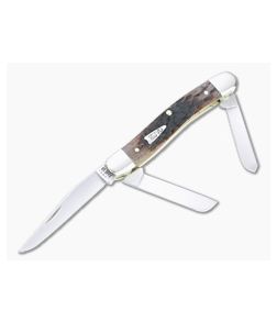 Case Medium Stockman Peach Seed Jigged Brown Bone Slip Joint 42651 - CA-42651 1