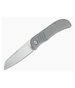 Burger Custom LEXK SFL Satin M390 Sheepsfoot Titanium Frame Lock Top Flipper - CU-4267 1