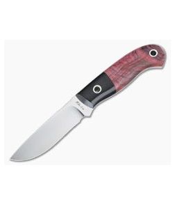 Mike Irie Model 110 Drop Point CPM-154 Micarta Bolstered Stabilized Dyed Maple Burl 4272 - CU-4272 1