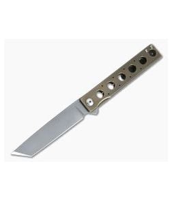 Brad Zinker Custom Miscreant Tanto 4.0 FLF Stonewashed S35VN Bronze Anodized Frame Lock Flipper 4300 - CU-4300 1