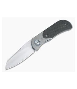 Burger Custom EXK Plus Bolstered Carbon Fiber Satin M390 Liner Lock Top Flipper 4339 - CU-4339 1