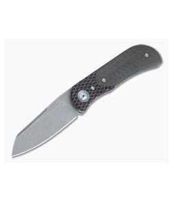Burger Custom EXK Plus C-Tek Bolstered Carbon Fiber Acid Washed M390 Liner Lock Top Flipper 4340 - CU-4340 1