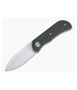 Burger Custom EXK Plus Carbon Fiber Satin M390 Liner Lock Top Flipper 4343 - CU-4343 1
