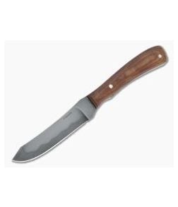 Chuck Hawes Custom Spey Trapper Hamon W2 Antique Linen Micarta Fixed Blade Knife 4354 - CU-4354 1