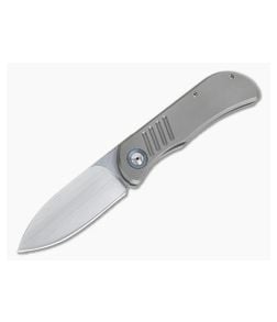 Burger Custom EXK SFL Satin M390 Spear Point Titanium Frame Lock Front Flipper 4362 - CU-4362 1