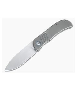 Burger Custom LEXK SFL Satin M390 Spear Point Titanium Frame Lock Top Flipper - CU-4379 1