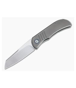 Burger Custom LEXK SFL Satin M390 Sheepsfoot Titanium Frame Lock Top Flipper - CU-4381 1