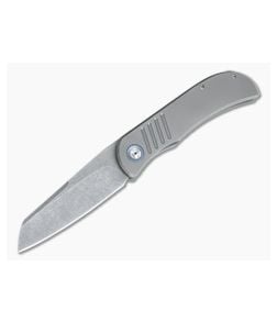 Burger Custom LEXK SFL Acid Wash M390 Sheepsfoot Titanium Frame Lock Top Flipper - CU-4383 1