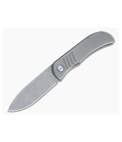 Burger Custom LEXK SFL Acid Wash M390 Spear Point Titanium Frame Lock Top Flipper - CU-4384 1