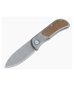 Burger Custom EXK SFL Acid Washed M390 Spear Point Micarta Titanium Frame Lock Top Flipper - CU-4387 1