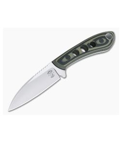 Tom Krein Custom TK-11 Wharncliffe Blasted Green/Black G10 Satin Nitro-V Fixed Blade - CU-4397 1
