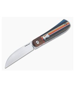 Enrique Pena Custom Swayback Wharncliffe Bolstered Mexican Blanket G-Carta Top Flipper 4406 - CU-4406 1