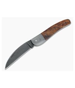 Chuck Hawes Custom Wharncliffe Whittler Ladder Damascus Desert Ironwood Slip Joint Folder 4412 - CU-4412 1