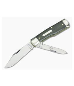 Tidioute Cutlery #44 PPP Buffalo Jack Green Linen Micarta - GEC-441218-GLM 1