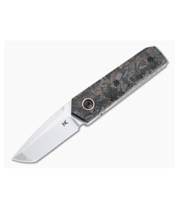 Chad Nell Custom Podium Satin AEB-L Tanto Copper Shred Carbon Fiber Liner Lock Front Flipper 4421 - CU-4421 1