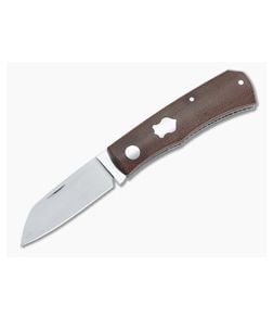 Sakman Knives Rhino Sheepsfoot Satin N690 Natural Canvas Micarta Slip Joint Folder 4437 - CU-4437 1