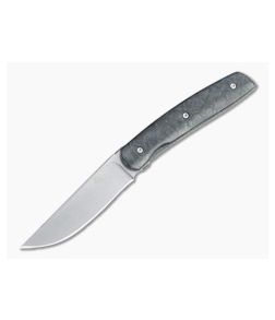 Brad Zinker Trapper Arc LLF Stonewashed CPM-154 Blue Marbled Carbon Fiber Front Flipper 4471 - CU-4471 1