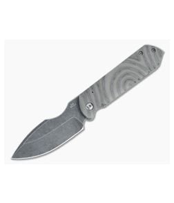 Maverick Custom Knives Frame Lock Front Flipper Harpoon Acid Washed 10V Flamed Titanium Folder 4477 - CU-4477 1