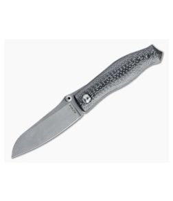 Alan Folts Utility Sheepsfoot Stonewashed CPM154 Carbon Fiber Liner Lock Folder 4482 - CU-4482 1