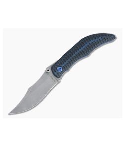 Alan Folts Sultan Dark Stonewashed CPM154 Textured Blue/Black G10 Liner Lock Folder 4484 - CU-4484 1