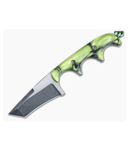Alan Folts Minimalist Tanto Two-Tone Acid Wash CPM-154 Toxic Green Kirinite Fixed Blade 4490 - CU-4490 1