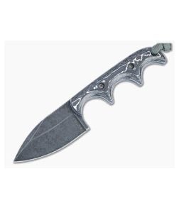 Alan Folts Minimalist Spear Point Acid Washed CPM-154 Arctic FatCarbon Fixed Blade 4492 - CU-4492 1