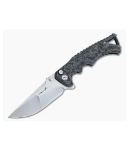 Brian Tighe Custom Tighe Fighter Drop Point Satin RWL34 Glow in the Dark Carbon Fiber Flipper 4551 - CU-4551 1