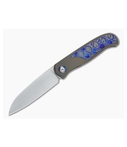 Burger Custom Atlas SFL Sheepsfoot Satin M390 Black TiMascus Bronze Frame Lock Front Flipper 4562 - CU-4562 1