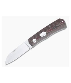 Sakman Knives Rhino Sheepsfoot Satin N690 Chocolate/Brown/Red Richlite Slip Joint Folder 4580 - CU-4580 1
