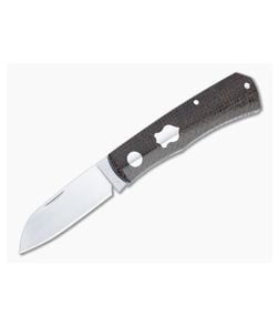 Sakman Knives Rhino Sheepsfoot Satin N690 Burlap Micarta Slip Joint Folder 4582 - CU-4582 1