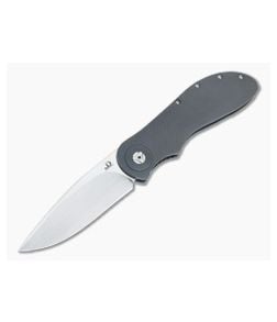 JD Van Deventer Custom EDC Front Flipper Drop Point Milled Dark Titanium Frame Lock 4588 - CU-4588 1