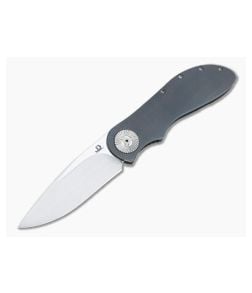 JD Van Deventer Custom EDC Front Flipper Drop Point Turbo Cut Collars Titanium Frame Lock 4592 - CU-4592 1