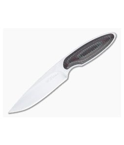 JD Van Deventer Custom V1 Neck Knife 12c27 Red G10 Carbon Fiber Fixed Blade 4600 - CU-4600 1