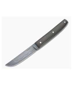 Chuck Hawes Custom Kwaiken Hamon W2 Green Canvas Micarta Fixed Blade Knife 4615 - CU-4615 1